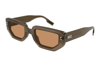 Mcq By Alexander Mcqueen Brown Rectangular Sunglasses In 006